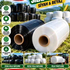 Siyah Beyaz Slaj Naylonu 6MT 7MT 8MT 9MT 10MT 11MT 12MT EBATLARI MEVCUTTUR